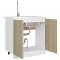 vidaXL Armario inferior de fregadero madera ingeniería 80x46x81,5cm vidaXL Armario inferior de fregadero madera ingeniería 80x46x81,5cm