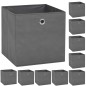 vidaXL Cajas de almacenaje 10 uds textil no tejido 32x32x32 cm gris vidaXL Cajas de almacenaje 10 uds textil no tejido 32x32x32 cm gris