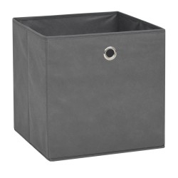 vidaXL Cajas de almacenaje 10 uds textil no tejido 32x32x32 cm gris