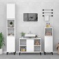 vidaXL Armario de lavabo madera contrachapada blanco brillo 80x33x60cm vidaXL Armario de lavabo madera contrachapada blanco brillo 80x33x60cm