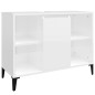 vidaXL Armario de lavabo madera contrachapada blanco brillo 80x33x60cm vidaXL Armario de lavabo madera contrachapada blanco brillo 80x33x60cm