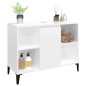 vidaXL Armario de lavabo madera contrachapada blanco brillo 80x33x60cm vidaXL Armario de lavabo madera contrachapada blanco brillo 80x33x60cm