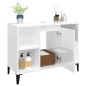 vidaXL Armario de lavabo madera contrachapada blanco brillo 80x33x60cm vidaXL Armario de lavabo madera contrachapada blanco brillo 80x33x60cm