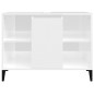 vidaXL Armario de lavabo madera contrachapada blanco brillo 80x33x60cm vidaXL Armario de lavabo madera contrachapada blanco brillo 80x33x60cm