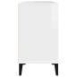 vidaXL Armario de lavabo madera contrachapada blanco brillo 80x33x60cm vidaXL Armario de lavabo madera contrachapada blanco brillo 80x33x60cm