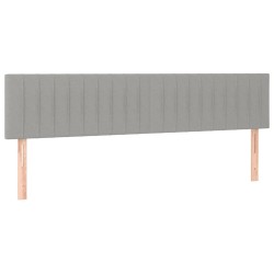 vidaXL Cabeceros 2 unidades de tela gris claro 90x5x78/88 cm