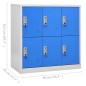 vidaXL Armario taquilla de acero gris claro y azul 90x45x92,5 cm vidaXL Armario taquilla de acero gris claro y azul 90x45x92,5 cm