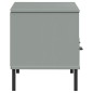 vidaXL Mueble de TV con patas de metal OSLO madera maciza pino gris vidaXL Mueble de TV con patas de metal OSLO madera maciza pino gris