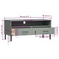 vidaXL Mueble de TV con patas de metal OSLO madera maciza pino gris vidaXL Mueble de TV con patas de metal OSLO madera maciza pino gris