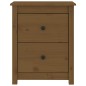 vidaXL Mesita de noche madera maciza de pino marrón miel 50x35x61,5 cm vidaXL Mesita de noche madera maciza de pino marrón miel 50x35x61,5 cm