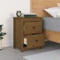 vidaXL Mesita de noche madera maciza de pino marrón miel 50x35x61,5 cm vidaXL Mesita de noche madera maciza de pino marrón miel 50x35x61,5 cm
