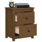vidaXL Mesita de noche madera maciza de pino marrón miel 50x35x61,5 cm vidaXL Mesita de noche madera maciza de pino marrón miel 50x35x61,5 cm