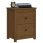 vidaXL Mesita de noche madera maciza de pino marrón miel 50x35x61,5 cm vidaXL Mesita de noche madera maciza de pino marrón miel 50x35x61,5 cm