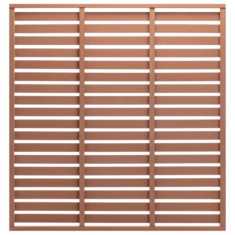 vidaXL Panel de valla con 1 poste WPC marrón 180x180 cm vidaXL Panel de valla con 1 poste WPC marrón 180x180 cm