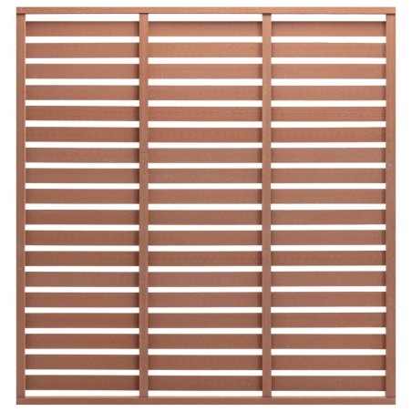 vidaXL Panel de valla con 1 poste WPC marrón 180x180 cm
