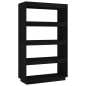 vidaXL Estantería/divisor de espacios madera pino negro 80x35x135 cm vidaXL Estantería/divisor de espacios madera pino negro 80x35x135 cm