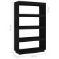 vidaXL Estantería/divisor de espacios madera pino negro 80x35x135 cm vidaXL Estantería/divisor de espacios madera pino negro 80x35x135 cm