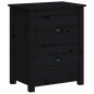 vidaXL Mesita de noche madera maciza de pino negra 50x35x61,5 cm vidaXL Mesita de noche madera maciza de pino negra 50x35x61,5 cm