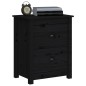vidaXL Mesita de noche madera maciza de pino negra 50x35x61,5 cm vidaXL Mesita de noche madera maciza de pino negra 50x35x61,5 cm