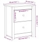 vidaXL Mesita de noche madera maciza de pino negra 50x35x61,5 cm vidaXL Mesita de noche madera maciza de pino negra 50x35x61,5 cm