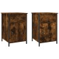 vidaXL Mesitas noche 2 uds madera contrachapada roble humo 40x42x60 cm vidaXL Mesitas noche 2 uds madera contrachapada roble humo 40x42x60 cm