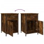 vidaXL Mesitas noche 2 uds madera contrachapada roble humo 40x42x60 cm vidaXL Mesitas noche 2 uds madera contrachapada roble humo 40x42x60 cm