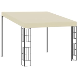 vidaXL Cenador con montaje en la pared tela color crema 3x3 m