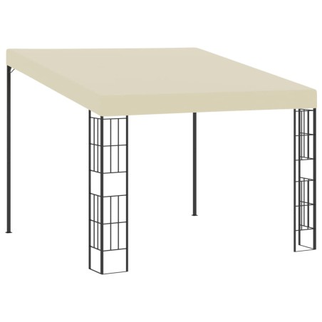 vidaXL Cenador con montaje en la pared tela color crema 3x3 m