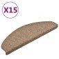 vidaXL Alfombrilla autoadhesiva de escalera 15 uds 65x21x4 cm marrón vidaXL Alfombrilla autoadhesiva de escalera 15 uds 65x21x4 cm marrón