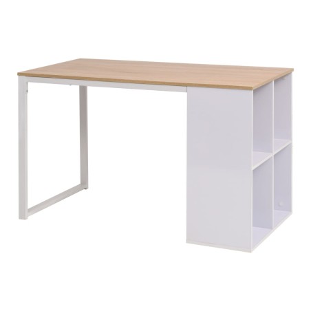 vidaXL Escritorio 120x60x75 cm color roble y blanco