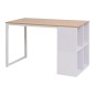 vidaXL Escritorio 120x60x75 cm color roble y blanco vidaXL Escritorio 120x60x75 cm color roble y blanco