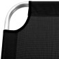 vidaXL Tumbona plegable alta para mayores aluminio negro