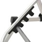 vidaXL Tumbona plegable alta para mayores aluminio negro