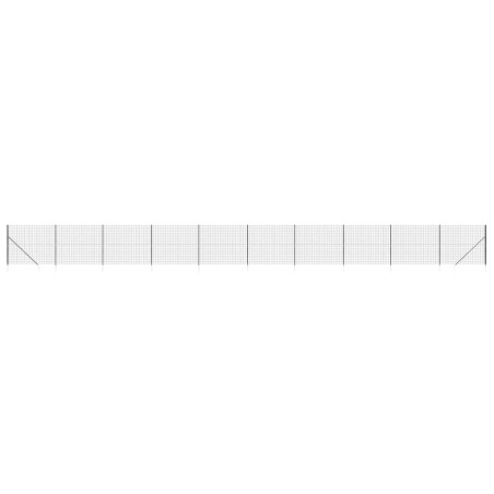 vidaXL Cerca de alambre con pinchos de anclaje gris antracita 1,4x25 m