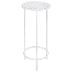 vidaXL Juego de soportes de planta 3 pzas estilo vintage metal blanco