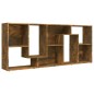 vidaXL Estantería madera contrachapada color roble ahumado 67x24x161cm vidaXL Estantería madera contrachapada color roble ahumado 67x24x161cm