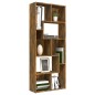 vidaXL Estantería madera contrachapada color roble ahumado 67x24x161cm vidaXL Estantería madera contrachapada color roble ahumado 67x24x161cm