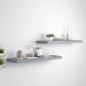 vidaXL Estantes flotantes de pared 2 uds MDF gris 80x23,5x3,8 cm vidaXL Estantes flotantes de pared 2 uds MDF gris 80x23,5x3,8 cm