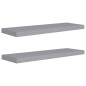vidaXL Estantes flotantes de pared 2 uds MDF gris 80x23,5x3,8 cm vidaXL Estantes flotantes de pared 2 uds MDF gris 80x23,5x3,8 cm