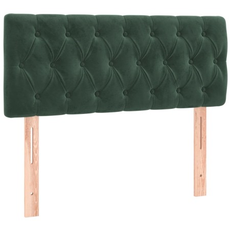 vidaXL Cabecero de terciopelo verde oscuro 100x7x78/88 cm