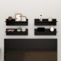 vidaXL Estante de pared 4 uds contrachapado negro brillo 60x11,5x18 cm vidaXL Estante de pared 4 uds contrachapado negro brillo 60x11,5x18 cm