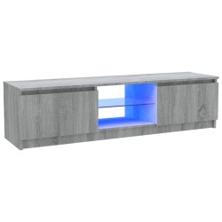 vidaXL Mueble de TV con luces LED gris Sonoma 120x30x35,5 cm
