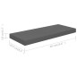 vidaXL Estantes flotantes de pared 2 uds MDF gris brillo 60x23,5x3,8cm vidaXL Estantes flotantes de pared 2 uds MDF gris brillo 60x23,5x3,8cm