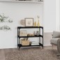 vidaXL Estantería madera contrachapada y acero negro 80x33x70,5 cm vidaXL Estantería madera contrachapada y acero negro 80x33x70,5 cm