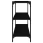 vidaXL Estantería madera contrachapada y acero negro 80x33x70,5 cm vidaXL Estantería madera contrachapada y acero negro 80x33x70,5 cm