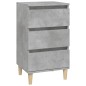 vidaXL Mesita de noche madera contrachapada gris hormigón 40x35x70 cm vidaXL Mesita de noche madera contrachapada gris hormigón 40x35x70 cm