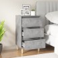 vidaXL Mesita de noche madera contrachapada gris hormigón 40x35x70 cm vidaXL Mesita de noche madera contrachapada gris hormigón 40x35x70 cm