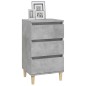 vidaXL Mesita de noche madera contrachapada gris hormigón 40x35x70 cm vidaXL Mesita de noche madera contrachapada gris hormigón 40x35x70 cm