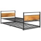 vidaXL Estructura de cama extraíble metal negro 90x200 cm vidaXL Estructura de cama extraíble metal negro 90x200 cm