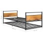 vidaXL Estructura de cama extraíble metal negro 90x200 cm vidaXL Estructura de cama extraíble metal negro 90x200 cm